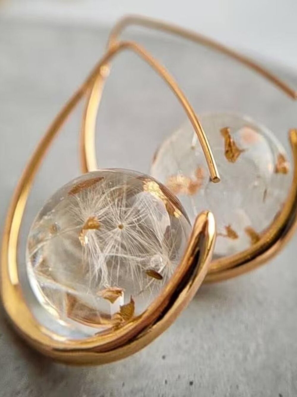 GLASS ORB W/ GERMINATED SEED INSIDE EARRINGS N